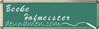 Beeke Hofmeister Visitenkarte